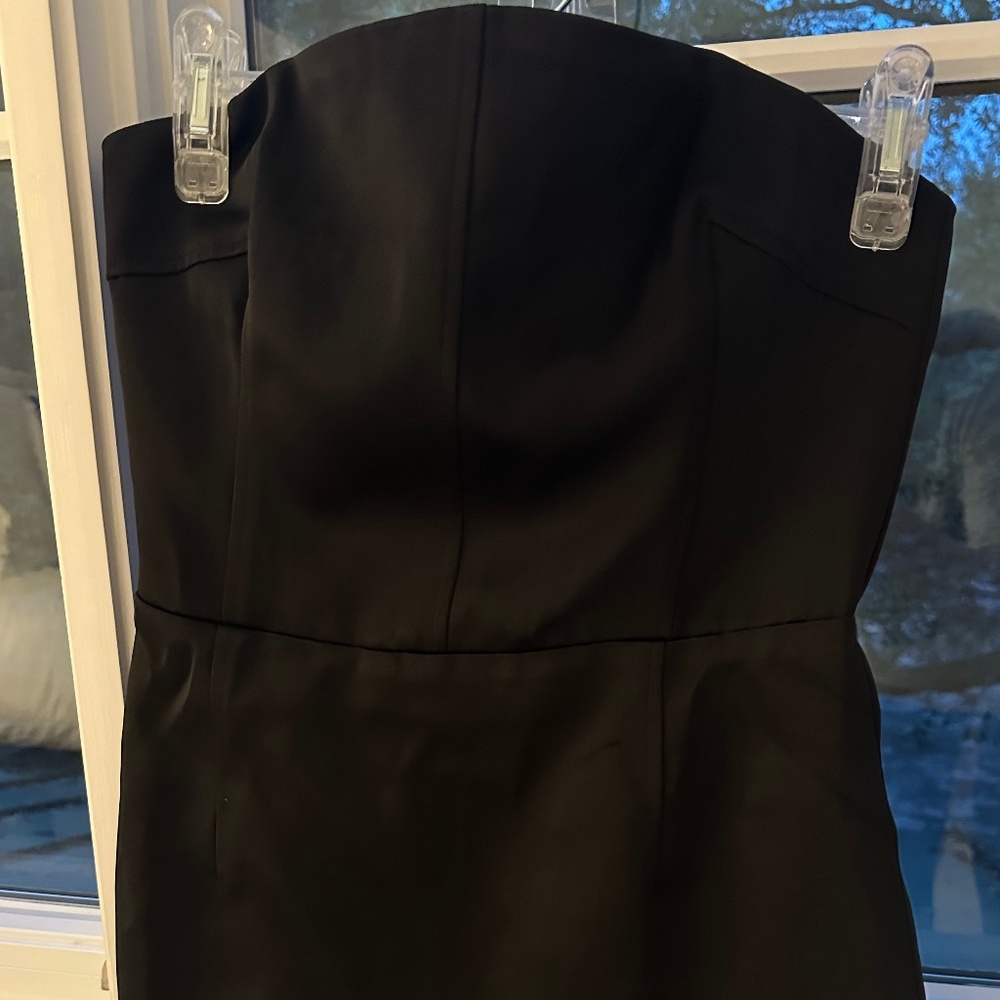 Black strapless dress